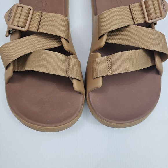 Chaco Chillos Slide Sandal Womens 12 Doe Tan Brown Adjustable Comfort Casual NEW - Picture 6 of 13